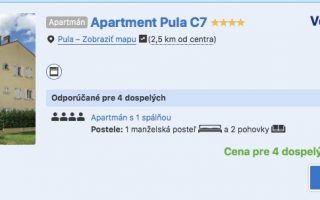 Ubytovanie v Chorvátskej Pule v júli už od 10€/osoba!