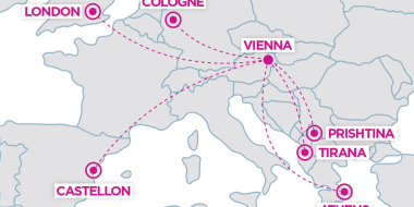 NOVINKA Wizz Air: 6 nových pravidelných liniek z Viedne